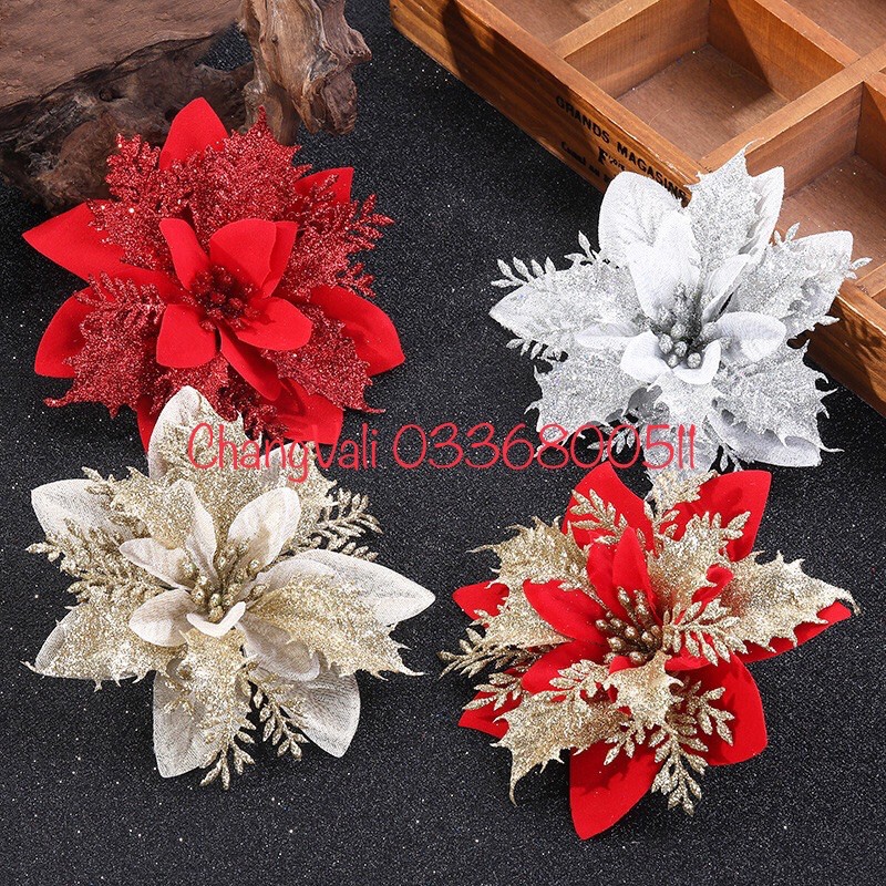 sỉ Bông hoa trạng nguyên siêu đẹp trang trí cây thông noel ,oản tài lộc