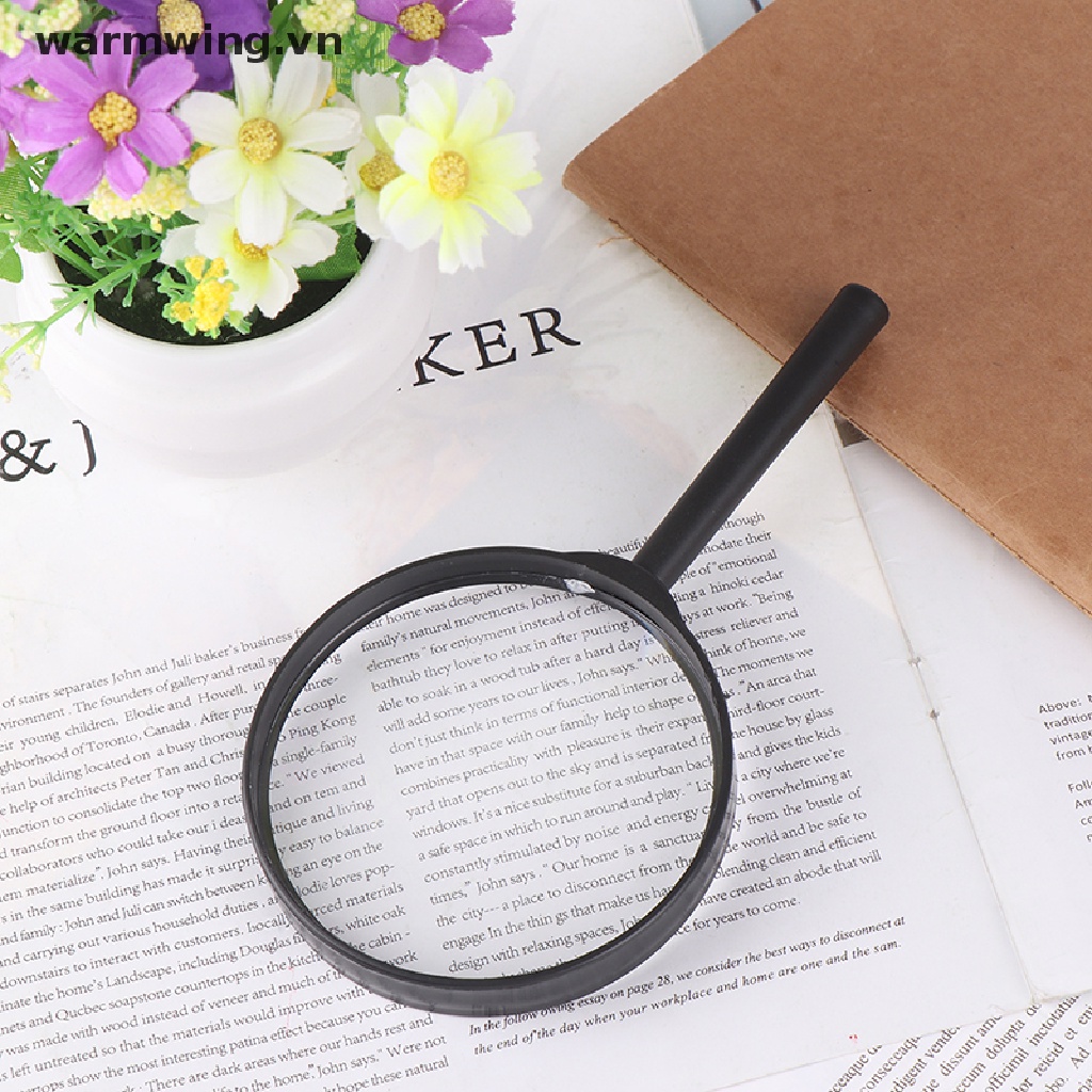 Kính Lúp Cầm Tay 90mm Phóng Đại 5 Lần Hỗ Trợ Đọc Sách
