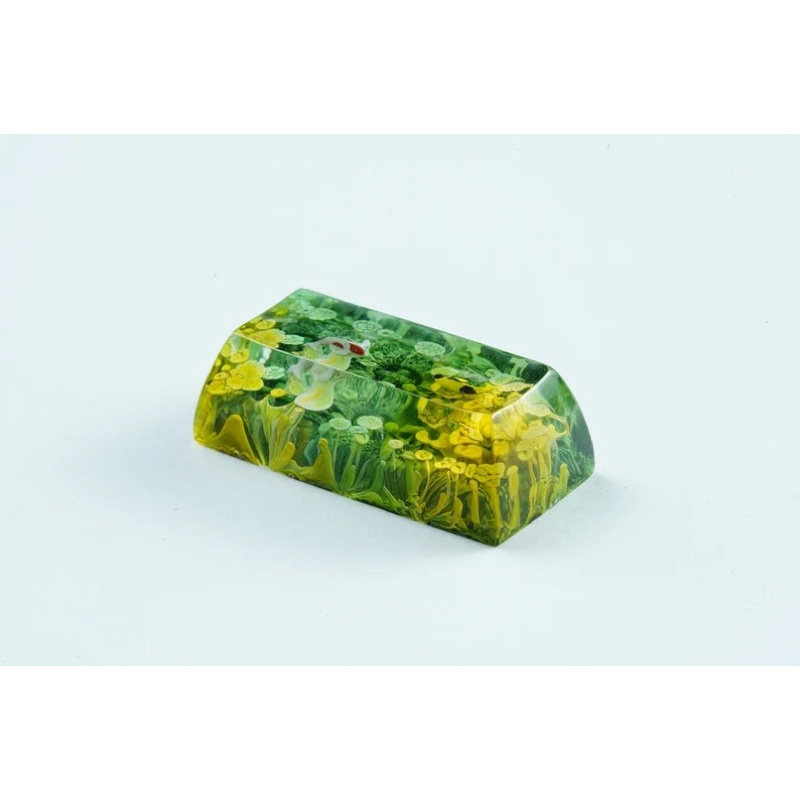 Nút bàn phím cơ Koi xanh/vàng.Keycap resin.Keycap arstian