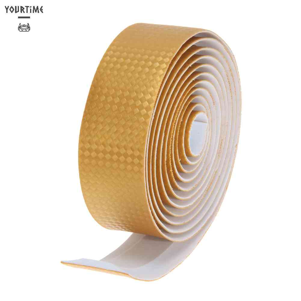 Băng Quấn Ghi Đông Xe Đạp Màu Đen + 2 Dây Cột Bằng Sợi Carbon