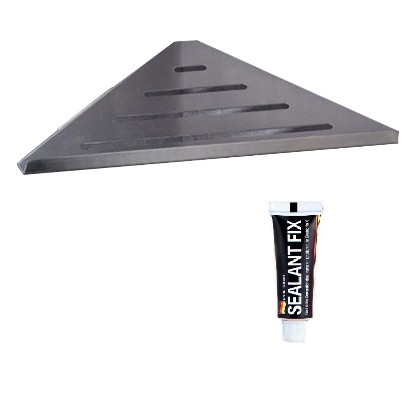 Giá Đỡ Dầu Gội Bằng Kim Loại Hình Tam Giác Đa Năng Gắn Góc Tường Nhà Bếp / Phòng Tắm