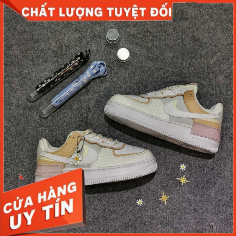 Giày sneaker cổ thấp Air forcer 1 Aura  tồn kho. tặng kèm 2 ống dây GD và sticker dán.