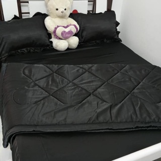 Bộ ga phi lụa thái Tuấn 5 món 1m6 (hình tự chụp 100%)