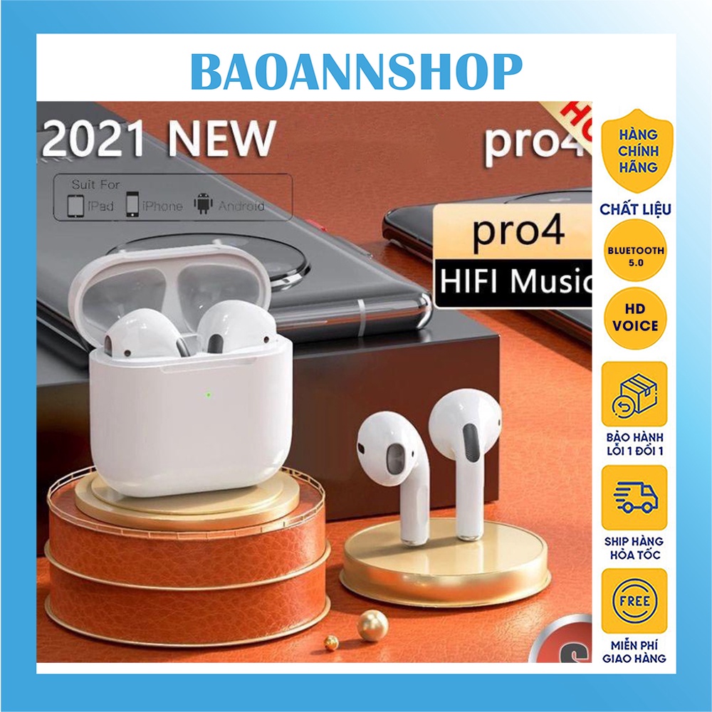 Tai nghe bluetooth 5.0 nhét tai không dây kết nối Hifi Pro TWS Cảm Biến Đa Điểm