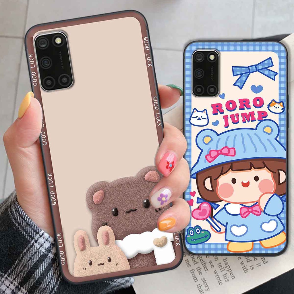 Ốp Oppo A52 / A92 bear brick, gấu đáng yêu, dễ thương