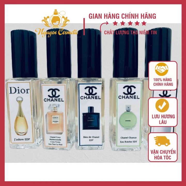 Nước hoa các hãng Nổi Tiếng 5ml _hàng real- lưu Hương Lâu