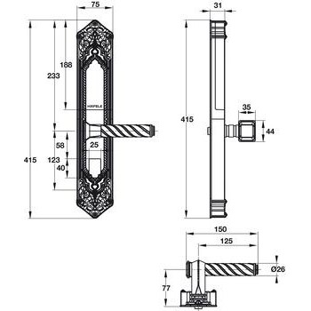 Khóa điện tử Hafele EL10K 912.05.314