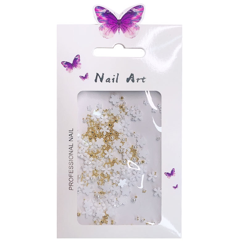 Sét hoa nhí nail_ hoa sứ nhí trang trí móng mix đủ kiểu
