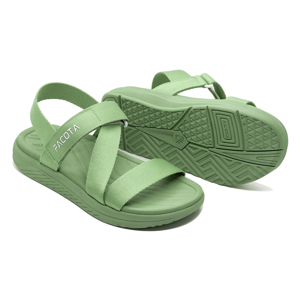 Giày sandal nữ quai dù V6 cao cấp đi học chính hãng R07 màu bơ