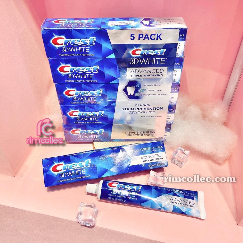 Kem Đánh Răng Crest 3D White Fluoride