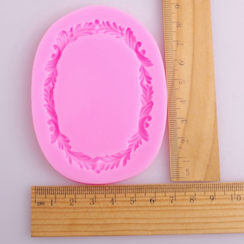 Khuôn tạo hình trang trí bánh fondant bằng silicon thiết kế kiểu khung gương vintage