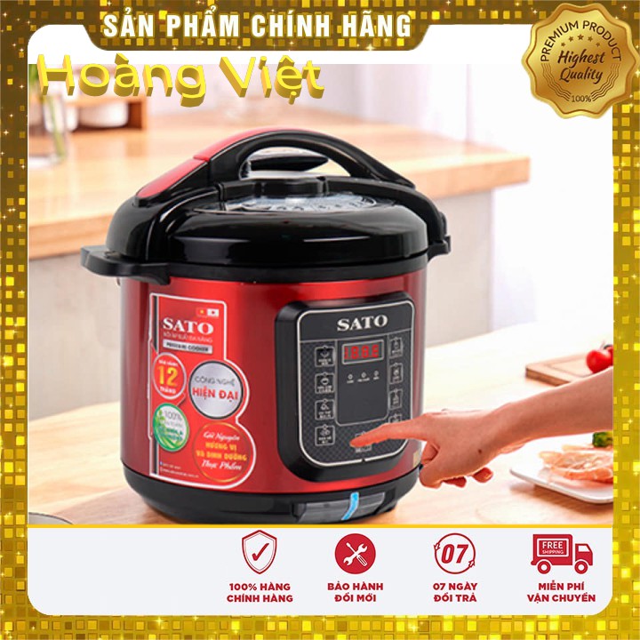 Nồi áp suất điện tử đa năng SATO 6AS013 6.0L Bảo Hành 12 Tháng. [GiadungHoangViet]