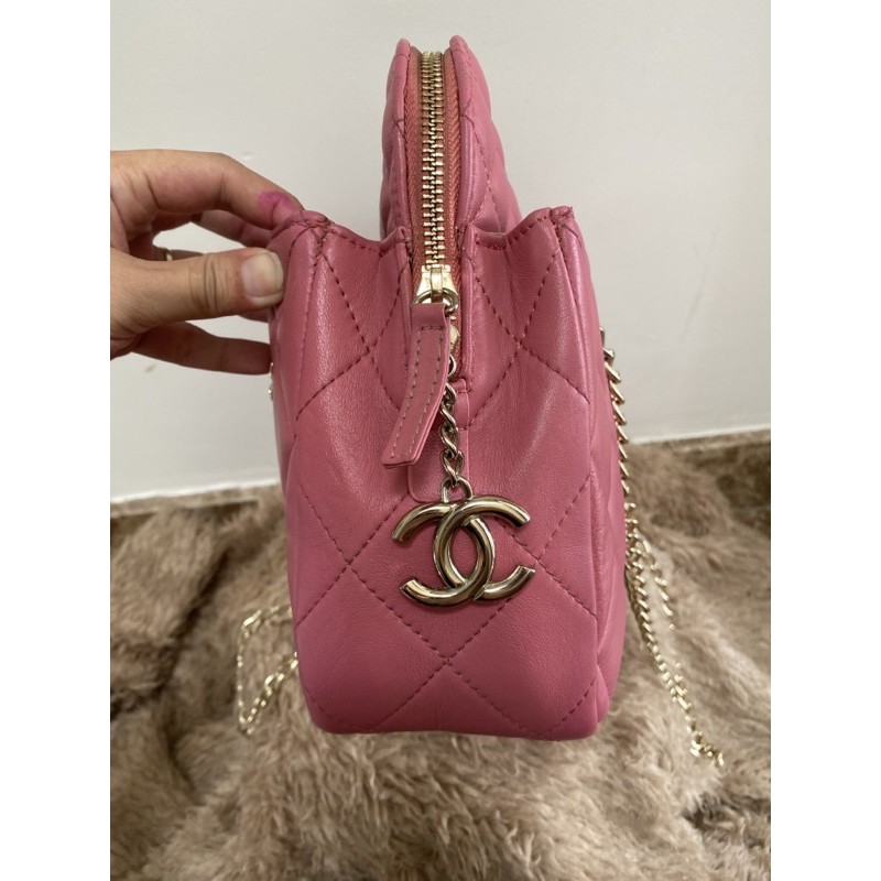 Túi xách si cổ màu hồng size 34