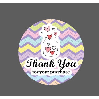 Tem decal giấy thank you nhiều mẫu khách chọn