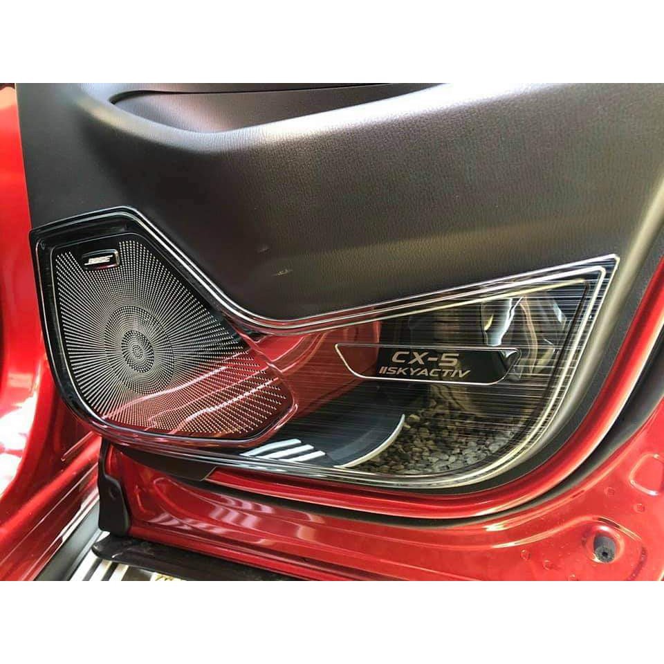 Ốp Tapli + Màng Loa Xe Mazda CX-5 2018 2019 2020 2021 mẫu titan cao cấp tinh tế