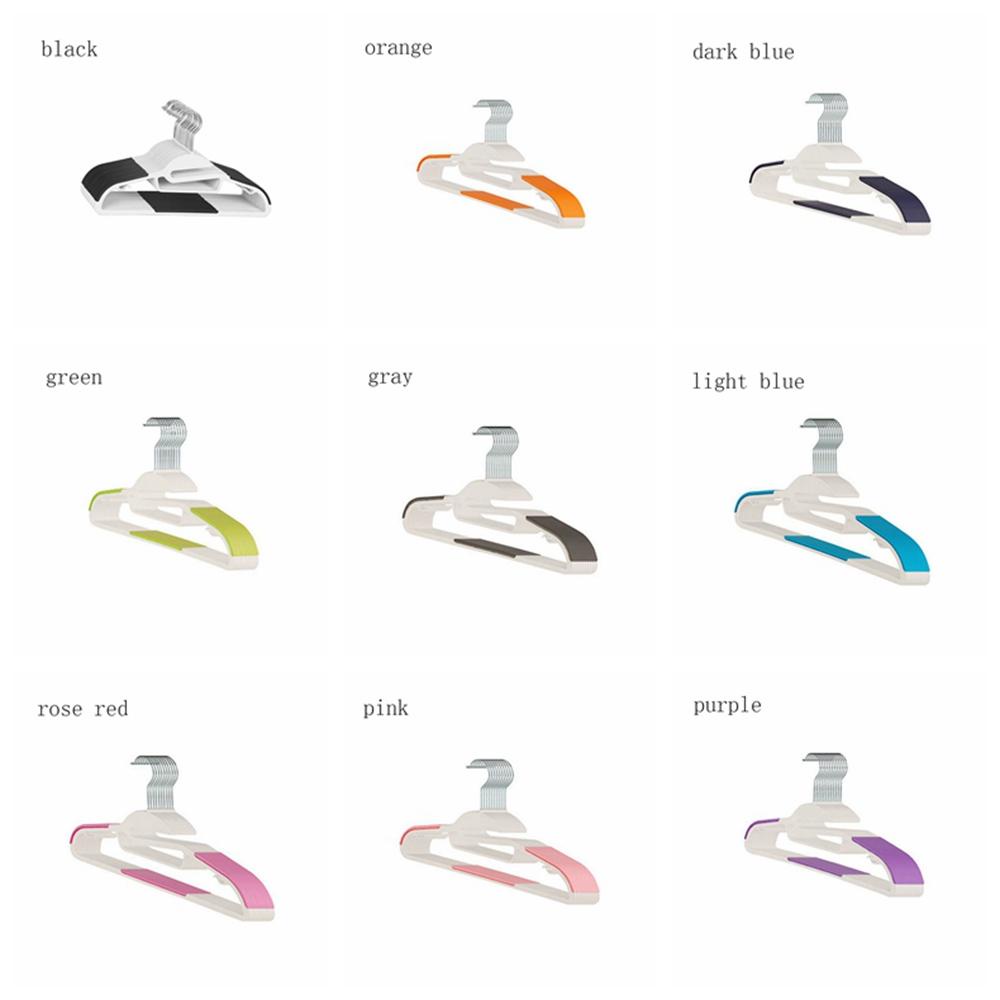 Bộ 10 Móc Treo Quần Dài Bằng Nhựa Silicone Chống Trượt Tiện Dụng