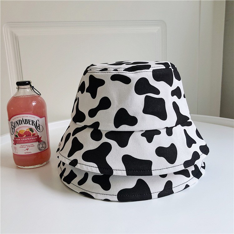 [Thanh lý - Dọn kho] Mũ bucket in hình họa tiết bò sữa ( bucket )