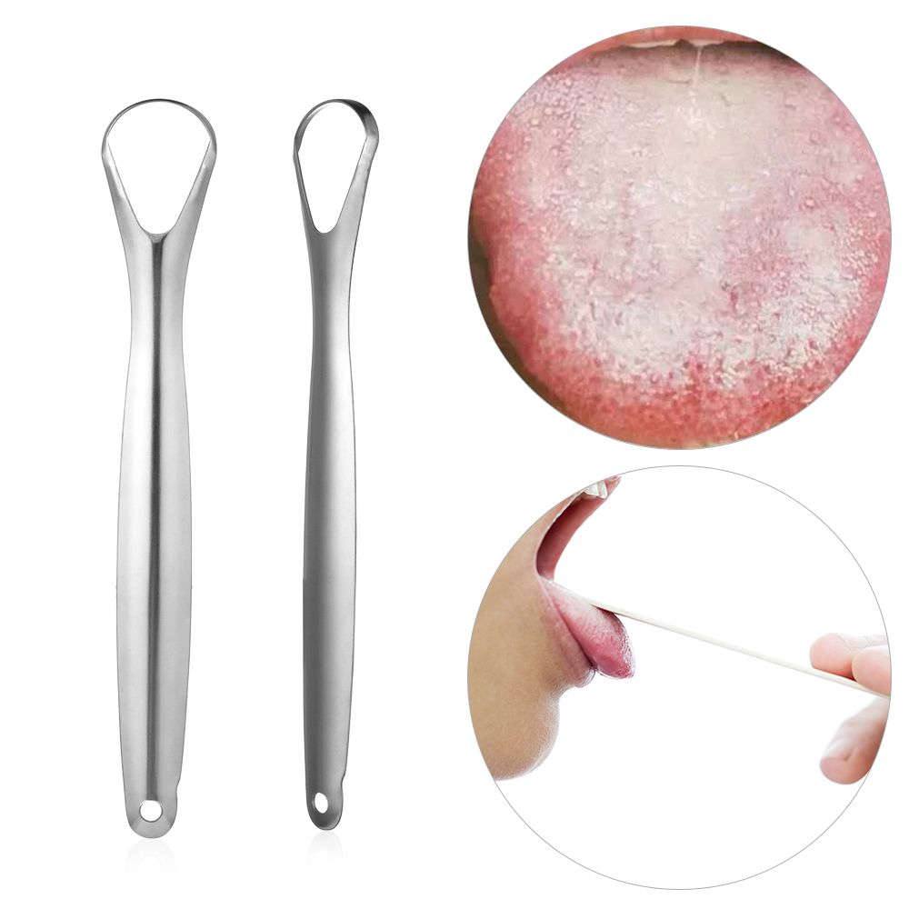 Dụng cụ cạo lưỡi vệ sinh răng miệng bằng thép không gỉ