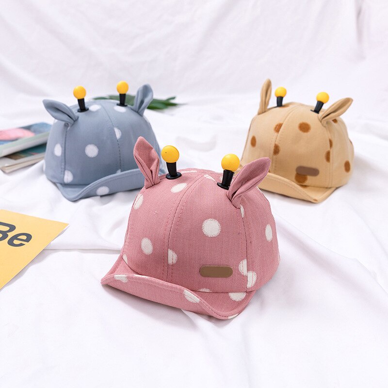 Mũ Lưỡi Trai Chống Nắng Họa Tiết Chấm Bi Thời Trang Xuân Hè Cho Bé Trai Và Gái