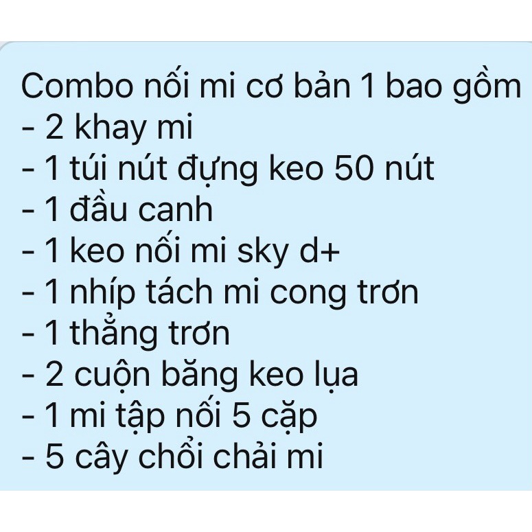 Trọn Bộ Học Nối Mi, Combo Học Nối Mi Cơ Bản ,Sét Đồ Học Nối Mi Đầy Đủ Cho Người Mới Bắt Đầu_Phụ Liệu Mi Hậu