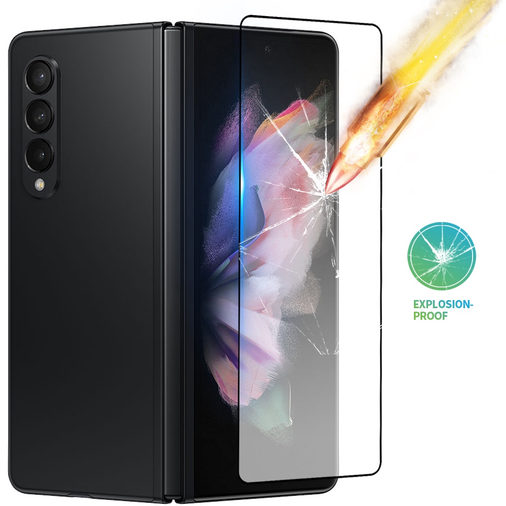 Kính cường lực màn hình 5D 9H bảo vệ toàn diện cứng chống chói và chống bám vân tay dành cho Samsung Galaxy Z Fold 3