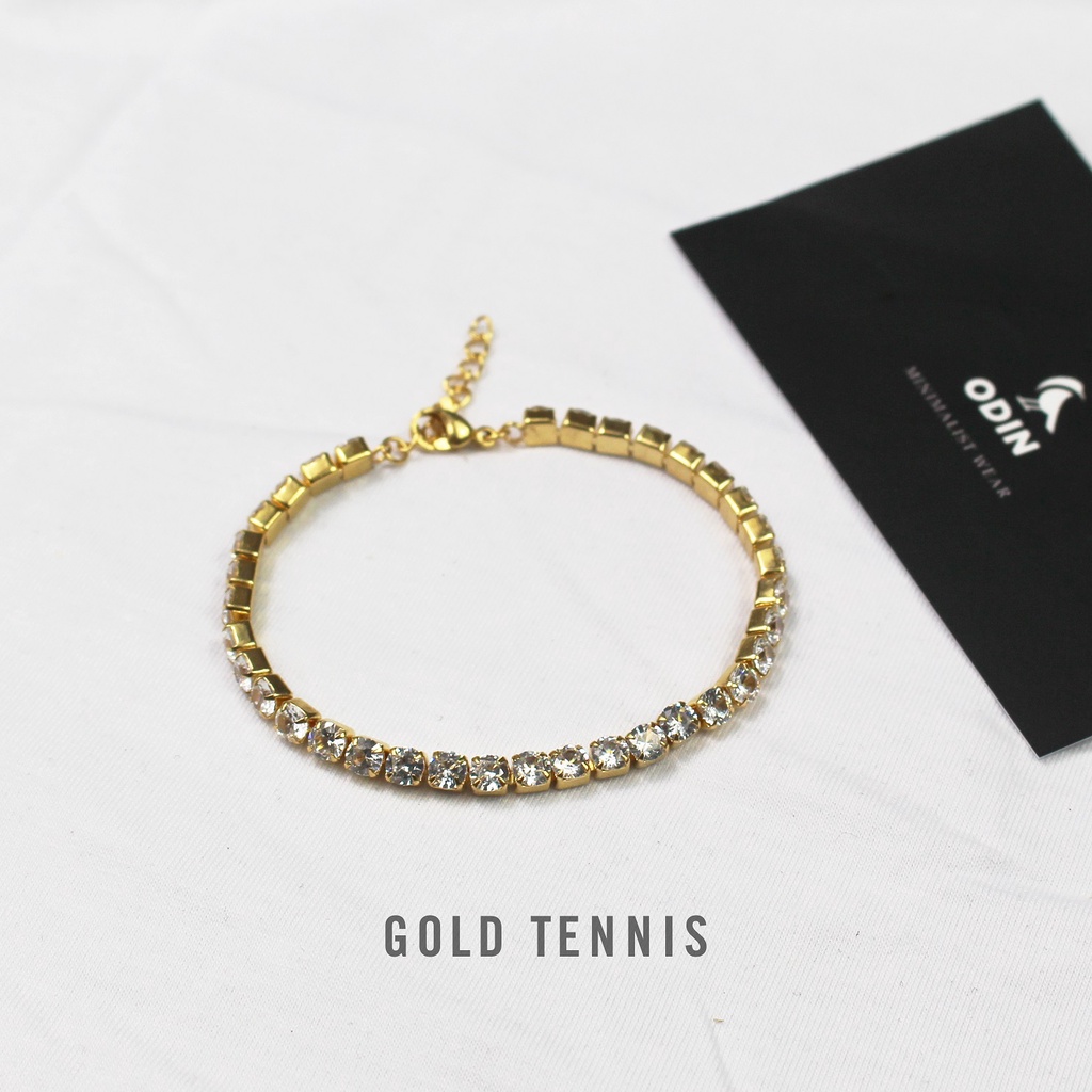 Vòng Tennis (Gold) đính đá nhân tạo - Ice Gold Tennis