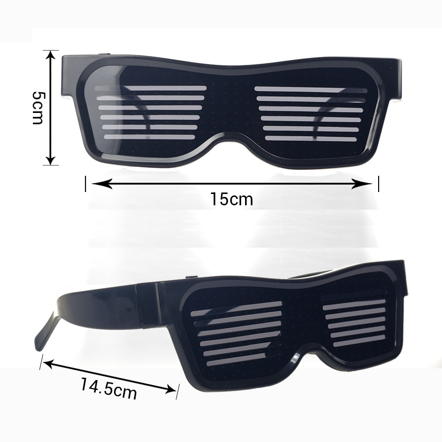 Mắt Kính Tích Hợp Đèn Led Phát Sáng Bluetooth Điều Khiển Qua Ứng Dụng Cho Các Bữa Tiệc Dj Emd Vcs01 | BigBuy360 - bigbuy360.vn