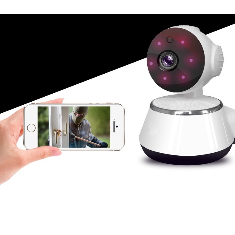 Camera Wifi V380 Pro HD1080p Siêu Nét, Camera Không Dây Xoay 360 độ, Tích Hợp Microphone Ghi Âm Thanh, Đàm Thoại 2 Chiều