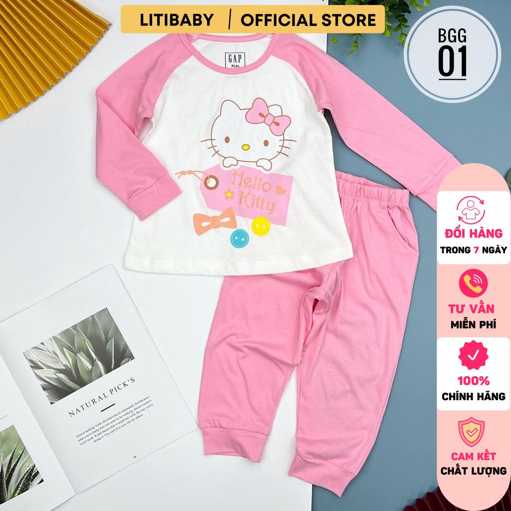 Bộ cotton thu đông LITIBABY dài tay, size 2/10T