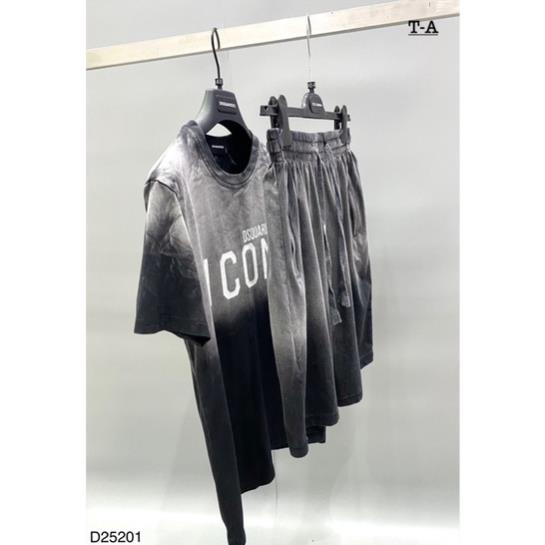 Sét Bộ Nam DSQ Chất Cotton Loang Đen Xám - Bộ DSQ Nam Loang Cao Cấp