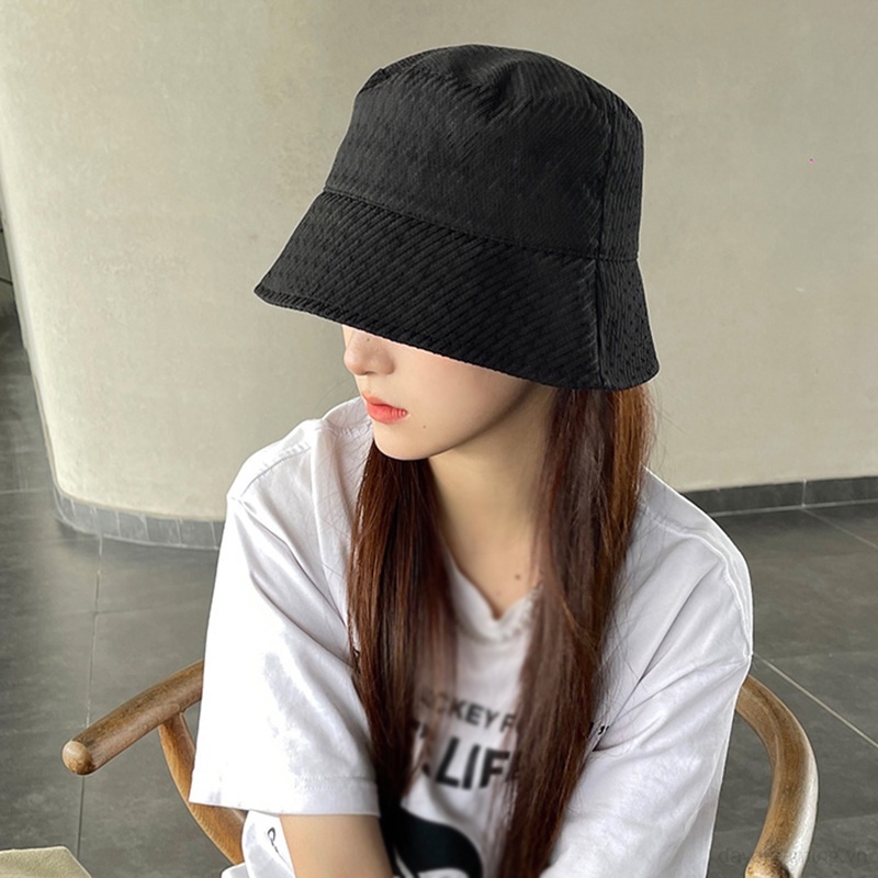 Mũ Tai Bèo Chống Nắng Màu Trơn Họa Tiết Hình Thoi Dành Cho Nữ