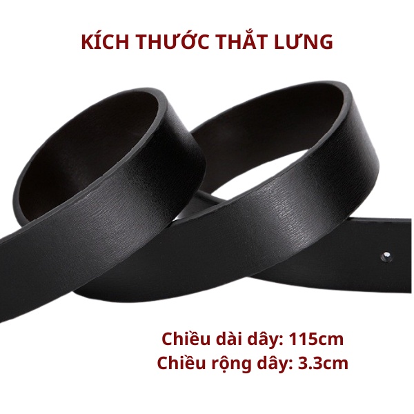 Dây nịt, thắt lưng da nam cao cấp mặt trơn cá tính, lịch sự đi chơi đi làm