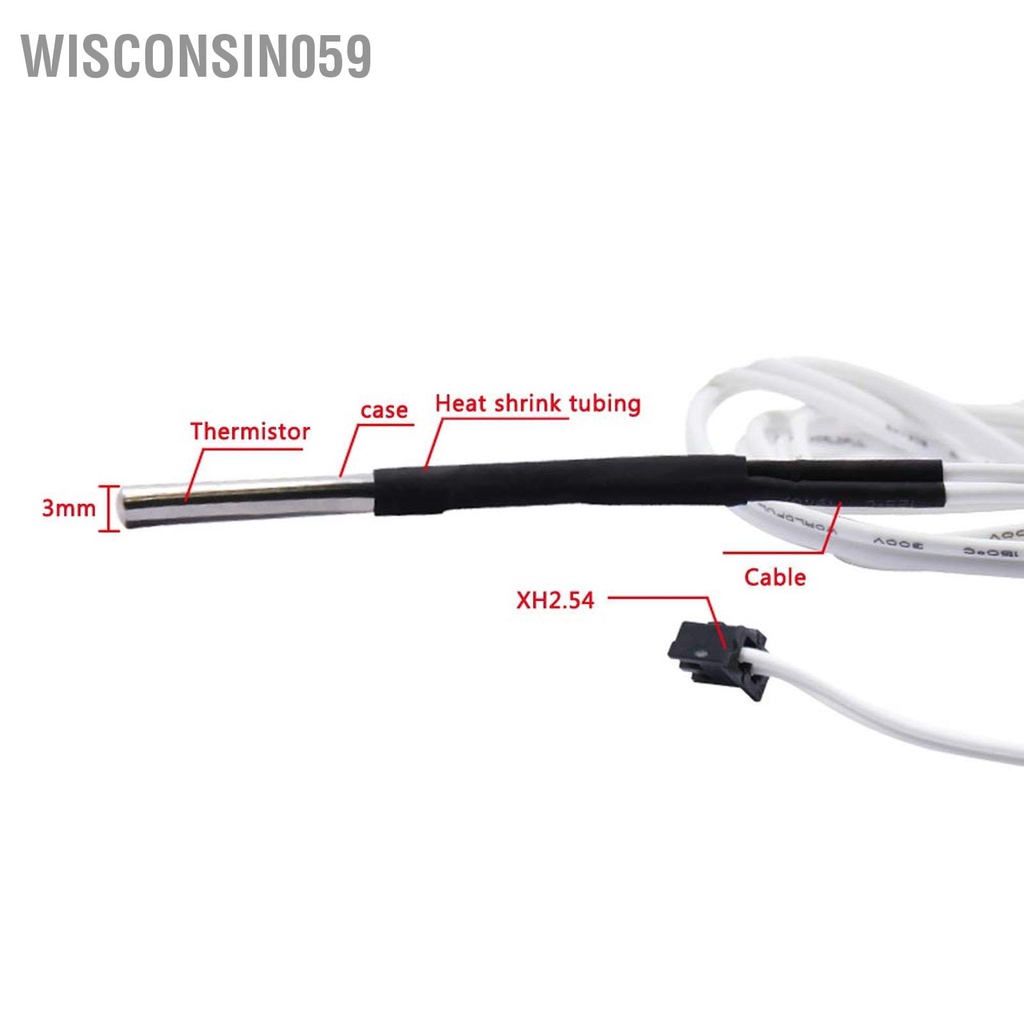 Wisconsin059 Cảm biến nhiệt điện trở 15PCS Chịu độ cao Nhạy cảm 304 Phụ kiện máy in 3D bằng thép không gỉ cho Ender 3X