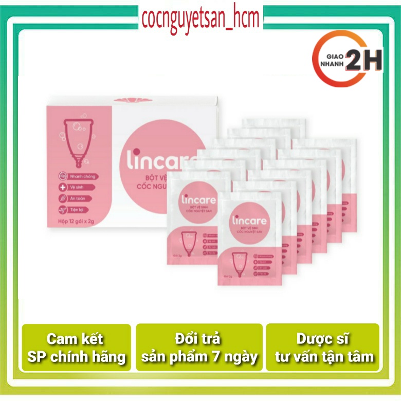 Bột vệ sinh Lincare tiệt trùng Cốc nguyệt san [cocnguyetsan_hcm]