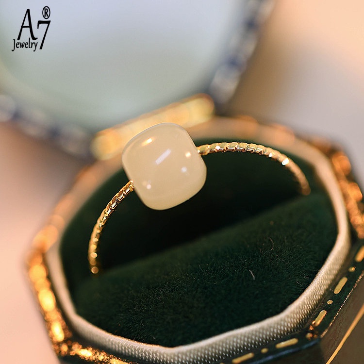 Nhẫn Ngọc Bích Hetian X1027 Có Thể Điều Chỉnh Dành Cho Nữ