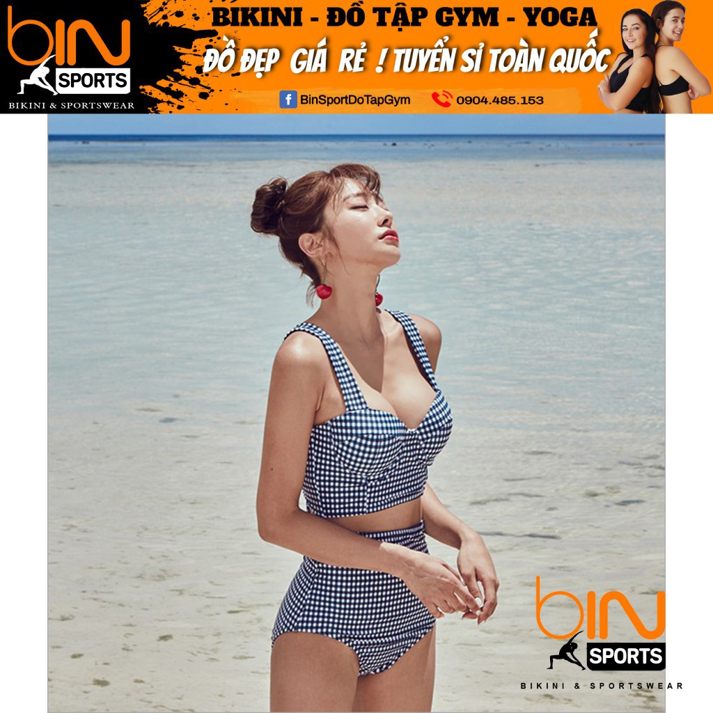 Bikini Nữ ĐỒ BƠI 2 Mảnh ÁO BRA Caro Hàng Nhập BHN007