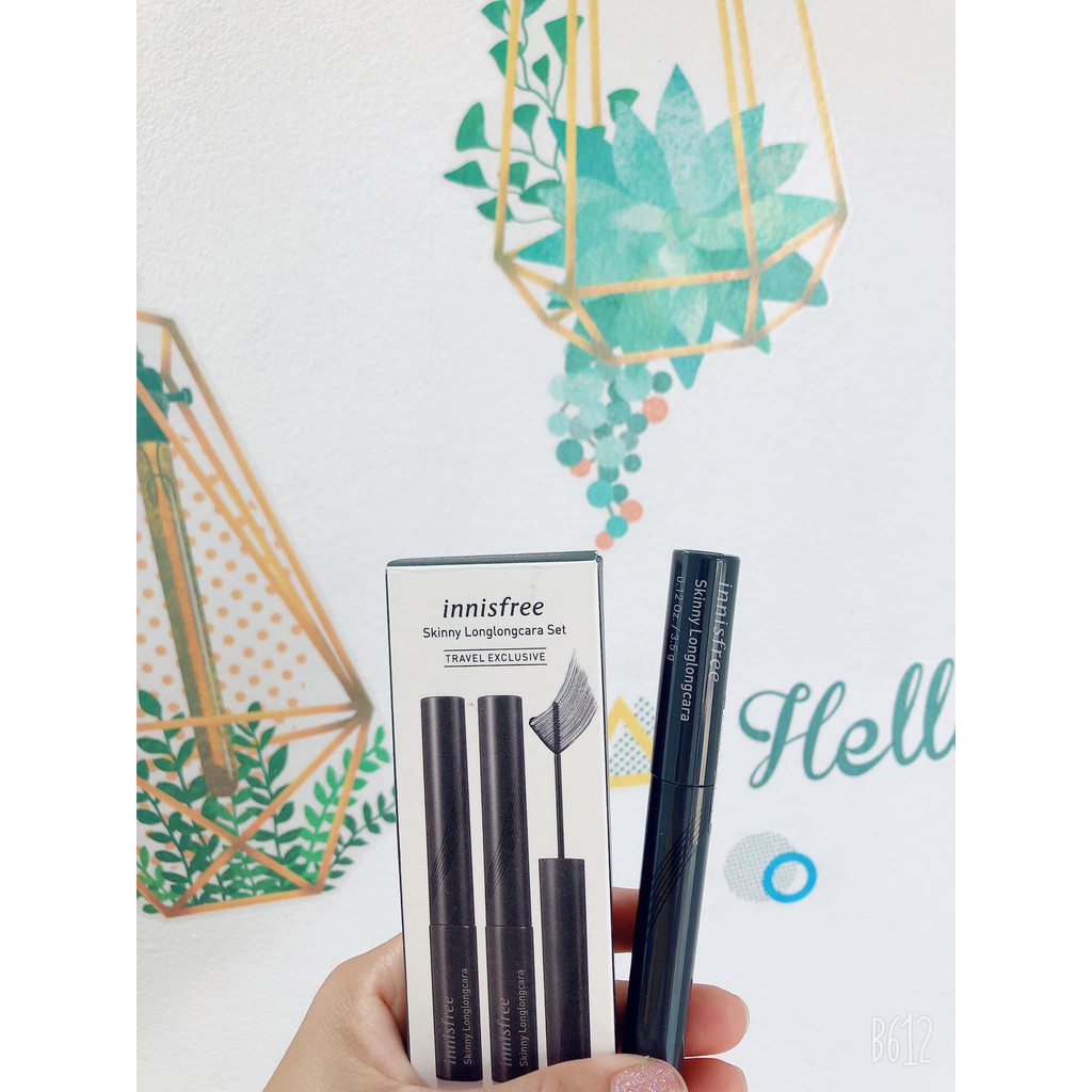 Mascara siêu dài mi Innisfree Skinny LongLongCara bản mới vỏ đen