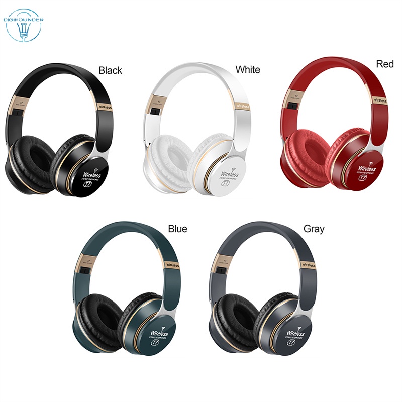 Tai nghe bluetooth không dây 3d Dg T7 hỗ trợ thẻ nhớ TF 3.5mm tùy chọn màu sắc