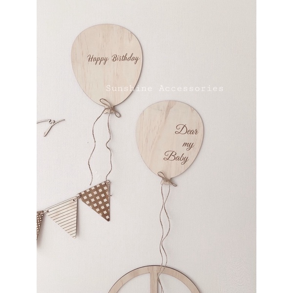 Bong bóng gỗ kèm dây