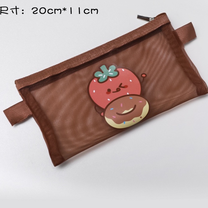 Túi Đựng Bút Chì Sức Chứa Lớn Họa Tiết Hoạt Hình Sáng Tạo