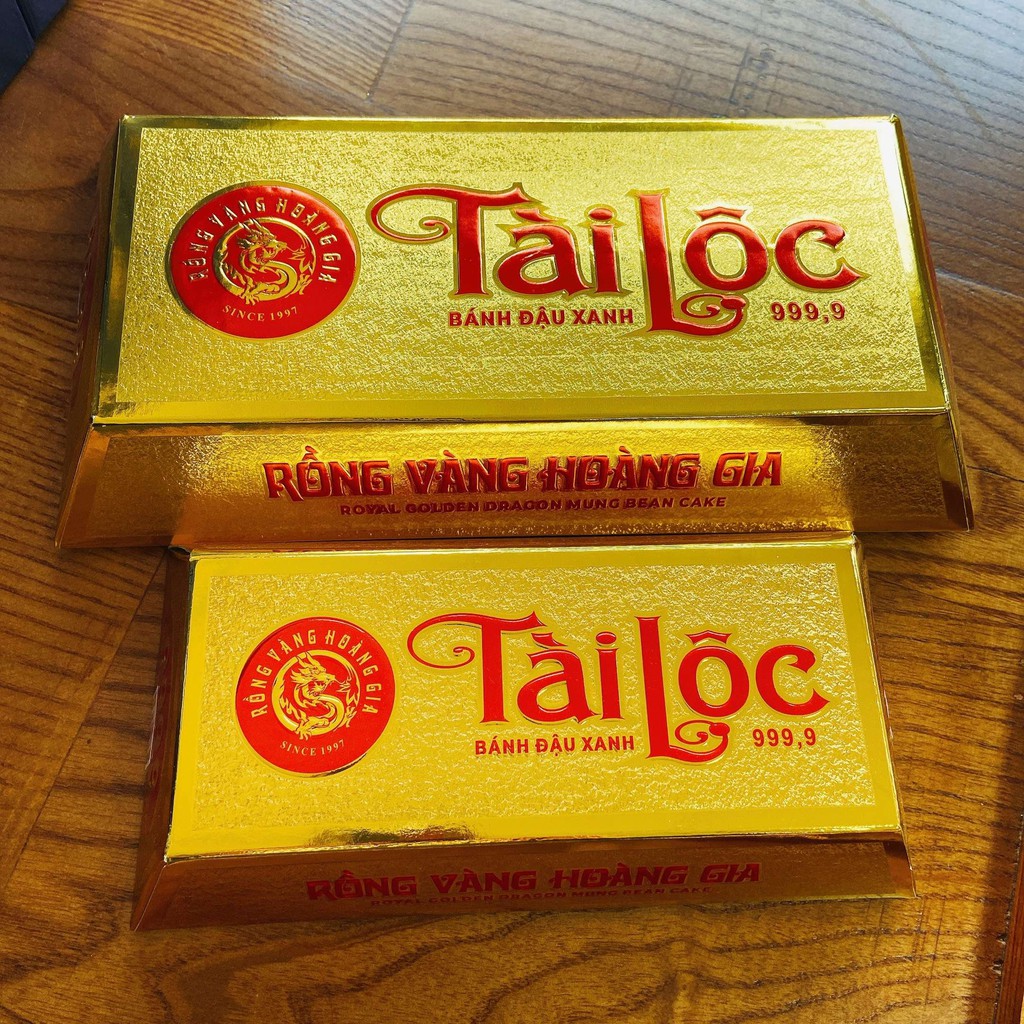 BÁNH ĐẬU XANH THỎI VÀNG TÀI LỘC TRUNG RVHG - 250G - HÀNG CAO CẤP CHÍNH HÃNG - THƠM NGON