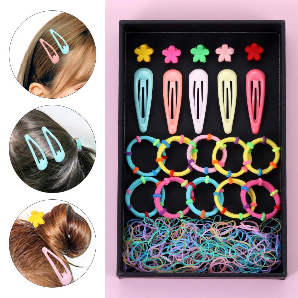 Set 220 Kẹp Tóc Nhiều Màu Sắc Cho Bé Gái
