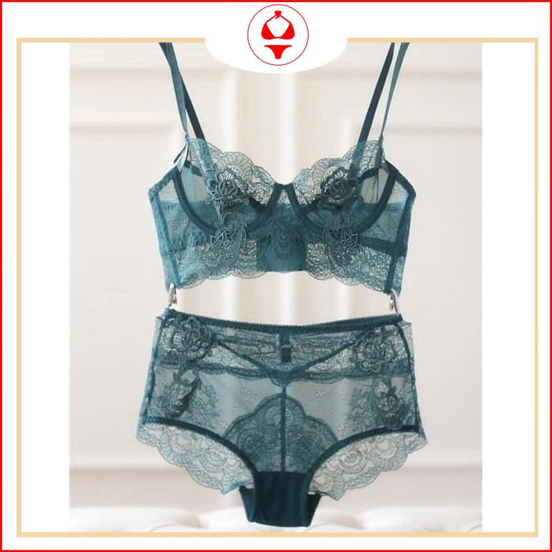 BỘ ĐỒ LÓT 🔥 FREESHIP 🔥 set đồ lót charm hoa hồng có gọng không mút đệm,ôm ngực nâng ngực cực đỉnh. | BigBuy360 - bigbuy360.vn