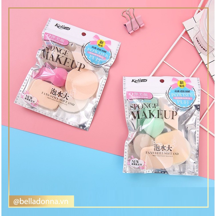 Set 6 Bông Mút Trang Điểm Keli Sponge Makeup