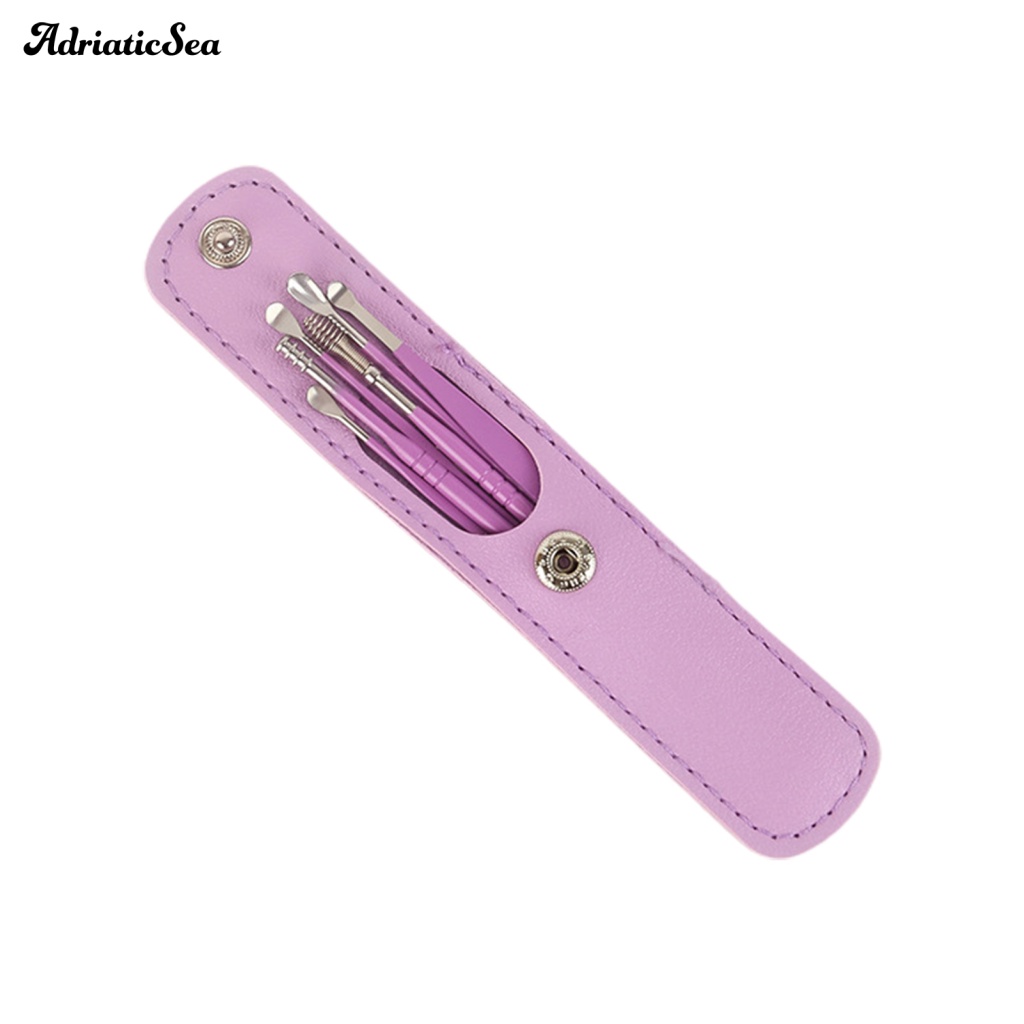 Adriaticsea 6Pcs/Set Ear Scoop Set Creative Spiral Spring Ear Wax Removers Cleaning Tool Smooth Edge
