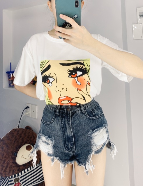 [HOT]Áo phông thun tay lỡ form rộng Unisex Oversize