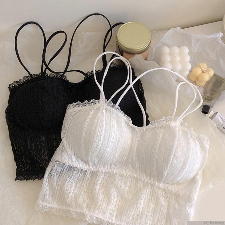 Áo Croptop Áo Tank Top Nữ Hai Dây Phối Ren Thoáng Khí Thời Trang Quyến Rũ Cho Nữ nội y xanh hàng đẹp thấm hút mồ hôi