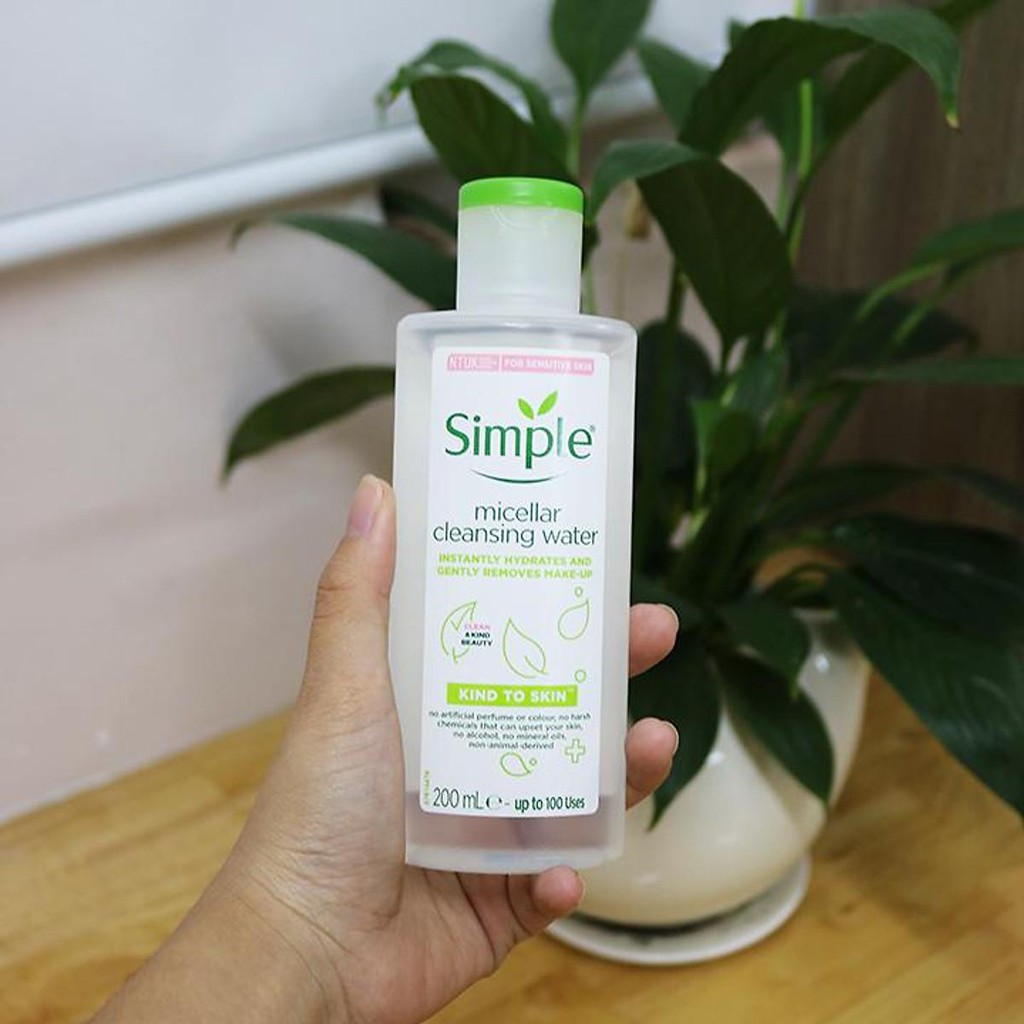 [ Hàng Chính Hãng] Nước Tẩy Trang Cho Da Nhạy Cảm Simple Micellar Cleansing Water 200ml