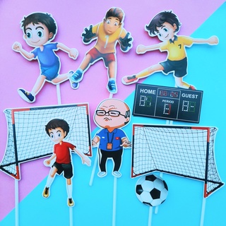 Phụ kiện trang trí bánh sinh nhật bánh kem - set cắm đội bóng đá