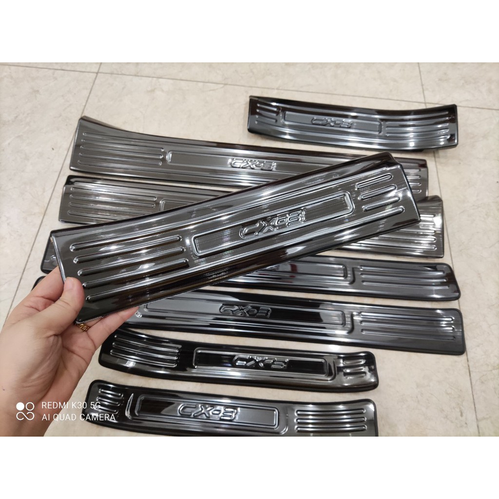 Ốp Bậc Cửa Titan Xe Mazda CX-3 CX3 2021